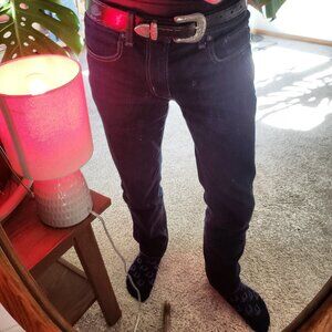 American Eagle Jeans Mens 31x32 Blue Dark Wash Slim Straight Extreme Flex